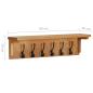 Preview: Wandgarderobe 60x16x16 cm Massivholz Eiche