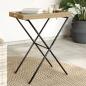 Preview: ARDEBO.de - Tabletttisch Klappbar Beige 65x40x75 cm Poly Rattan