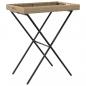 Preview: Tabletttisch Klappbar Beige 65x40x75 cm Poly Rattan