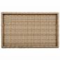 Preview: Tabletttisch Klappbar Beige 65x40x75 cm Poly Rattan