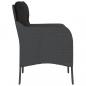Preview: Gartenstühle mit Kissen 2 Stk. Schwarz Poly Rattan