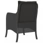 Preview: Gartenstühle mit Kissen 2 Stk. Schwarz Poly Rattan