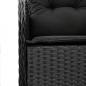Preview: Gartenstühle mit Kissen 2 Stk. Schwarz Poly Rattan