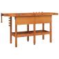 Preview: Werkbank mit Schubladen Schraubstöcken 162x62x83 cm Akazienholz