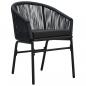 Preview: Gartenstühle 2 Stk. Schwarz PE-Rattan