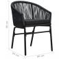 Preview: Gartenstühle 2 Stk. Schwarz PE-Rattan