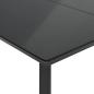Preview: 7-tlg. Garten-Essgruppe mit Kissen Schwarz Poly Rattan