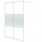 Preview: Duschwand für Begehbare Dusche Weiß 140x195 cm ESG-Klarglas