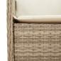 Preview: 3-tlg. Garten-Essgruppe mit Kissen Beige Poly Rattan