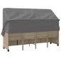 Preview: Sonnenliege mit Dach und Kissen Beige Poly Rattan