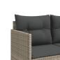 Preview: Sonnenliege mit Kissen Hellgrau Poly Rattan