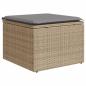 Preview: 11-tlg. Garten-Sofagarnitur mit Kissen Beige Poly Rattan