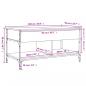 Preview: Couchtisch Braun Eichen-Optik 100x50x50 cm Holzwerkstoff Metall