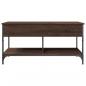 Preview: Couchtisch Braun Eichen-Optik 100x50x50 cm Holzwerkstoff Metall