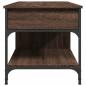Preview: Couchtisch Braun Eichen-Optik 100x50x50 cm Holzwerkstoff Metall