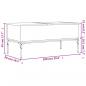 Preview: Couchtisch Braun Eichen-Optik 100x50x45 cm Holzwerkstoff Metall