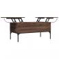 Preview: Couchtisch Braun Eichen-Optik 100x50x45 cm Holzwerkstoff Metall