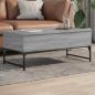 Preview: ARDEBO.de - Couchtisch Grau Sonoma 100x50x40 cm Holzwerkstoff und Metall