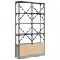 Preview: Bücherregal Grau Sonoma 100x26x180 cm Holzwerkstoff und Metall