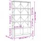 Preview: Bücherregal Grau Sonoma 100x26x180 cm Holzwerkstoff und Metall