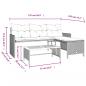 Preview: Gartensofa in L-Form mit Tisch und Kissen Schwarz Poly Rattan