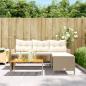 Preview: Gartensofa in L-Form mit Tisch und Kissen Beige Poly Rattan