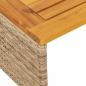 Preview: Gartensofa in L-Form mit Tisch und Kissen Beige Poly Rattan