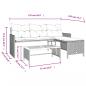 Preview: Gartensofa in L-Form mit Tisch und Kissen Beige Poly Rattan