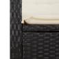 Preview: 4-tlg. Garten-Essgruppe mit Kissen Schwarz Poly Rattan