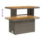 Preview: 2-tlg. Garten-Essgruppe mit Kissen Grau Poly Rattan