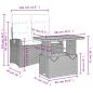 Preview: 2-tlg. Garten-Essgruppe mit Kissen Grau Poly Rattan