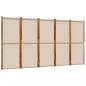 Preview: 5-tlg. Paravent Taupe 350x180 cm
