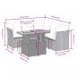 Preview: 5-tlg. Garten-Sofagarnitur mit Kissen Schwarz Poly Rattan