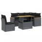 Preview: 6-tlg. Garten-Sofagarnitur mit Kissen Schwarz Poly Rattan
