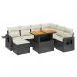 Preview: 8-tlg. Garten-Sofagarnitur mit Kissen Schwarz Poly Rattan
