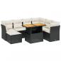 Preview: 8-tlg. Garten-Sofagarnitur mit Kissen Schwarz Poly Rattan