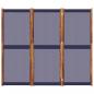 Preview: 3-tlg. Paravent Dunkelblau 210x180 cm