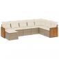 Preview: 8-tlg. Garten-Sofagarnitur mit Kissen Beige Poly Rattan