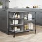 Preview: Küchenwagen Grau Sonoma 100x45x89,5 cm Holzwerkstoff