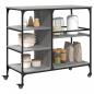 Preview: Küchenwagen Grau Sonoma 100x45x89,5 cm Holzwerkstoff