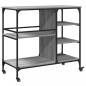 Preview: Küchenwagen Grau Sonoma 100x45x89,5 cm Holzwerkstoff