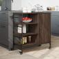 Preview: Küchenwagen Braun Eichen-Optik 87,5x38,5x84,5 cm Holzwerkstoff