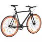 Preview: Fahrrad mit Festem Gang Schwarz und Orange 700c 51 cm