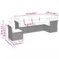 Preview: 6-tlg. Garten-Sofagarnitur mit Kissen Braun Poly Rattan