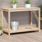 Preview: ARDEBO.de - Pflanztisch mit Ablage 108x50x75 cm Massivholz Kiefer