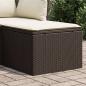 Preview: ARDEBO.de - Gartenhocker mit Kissen Braun 55x55x37 cm Poly Rattan