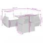 Preview: 5-tlg. Garten-Sofagarnitur mit Kissen Schwarz Poly Rattan