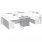 Preview: 11-tlg. Garten-Sofagarnitur mit Kissen Schwarz Poly Rattan