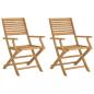 Preview: Gartenstühle 2 Stk. Klappbar 54,5x61,5x86,5cm Massivholz Akazie