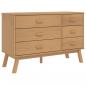 Preview: Schubladenschrank OLDEN Braun Massivholz Kiefer